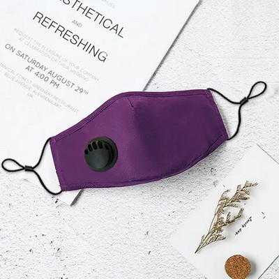 Puuvillane näomask hingamisklapi filtriga Korduvkasutatavad pestavad maskid Fashion Mouth näomask tolmuvastane aktiivsüsi PM2.5