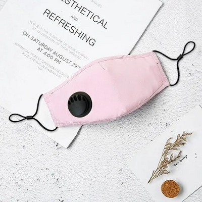 Puuvillane näomask hingamisklapi filtriga Korduvkasutatavad pestavad maskid Fashion Mouth näomask tolmuvastane aktiivsüsi PM2.5