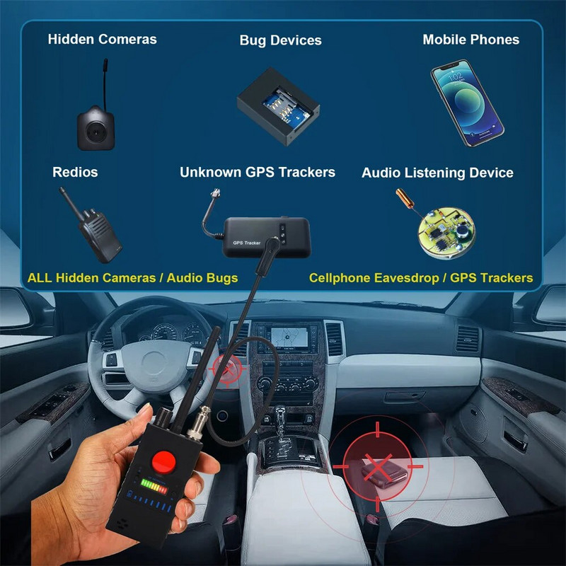 Tracker Detect Bežični proizvodi GPS Jaki magnetski lokator Detektor Anti-špijunska Anti-iskrena kamera GSM Rf Signa Detektor detekcije