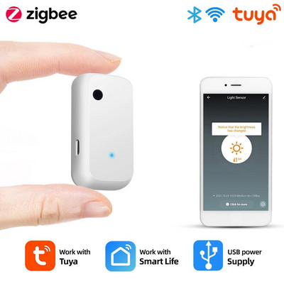 Tuya WiFi ZigBee Light Sensor Intelligent Home Illumination Sensor Brightness Detector Automation Work with Smart life Linkage