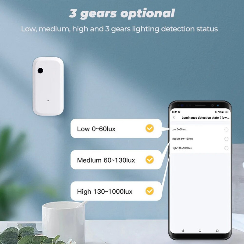 Tuya WiFi ZigBee valgusandur Intelligentne koduvalgustuse andur Heleduse detektori automatiseerimine Töö nutika eluga Ühendus