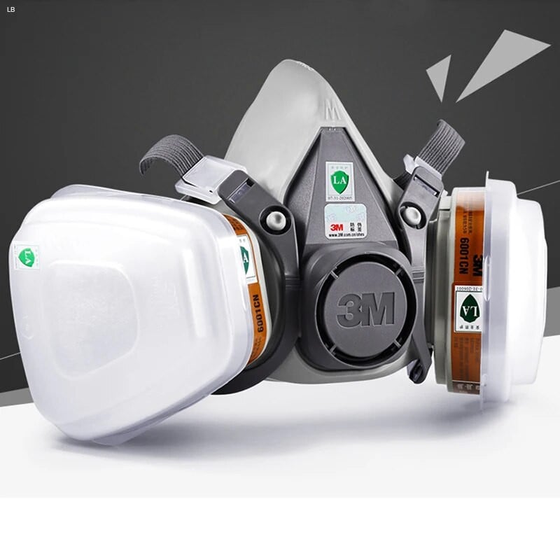 3M 6200 gázmaszk festékszóró dekorációhoz vegyi porvédő maszk testvédő mérgező gőzszűrős légzésvédő újrafelhasználható félálarc