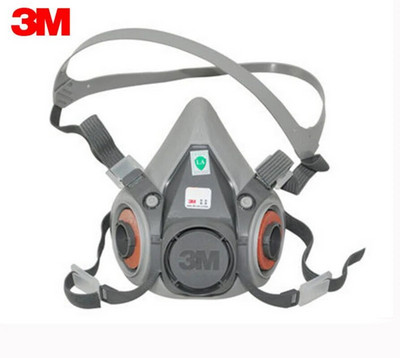1vnt 3M 6200 kaukė arba 9in1 6200 pusiau veido dujokaukė respiratorius su 6001/2091 filtru, tinka dažymui, purškimui, atsparus dulkėms