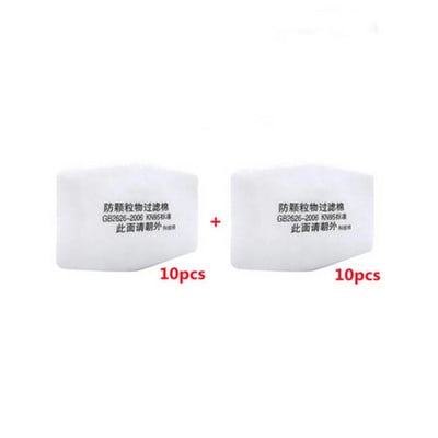 Dulkių kaukė + 20 vnt. Filtras Medvilninis respiratorius Pusei veido Dulkėms atspari kaukė Pramoninė statybinė Dulkių Rūko apsauga Dujų kaukė