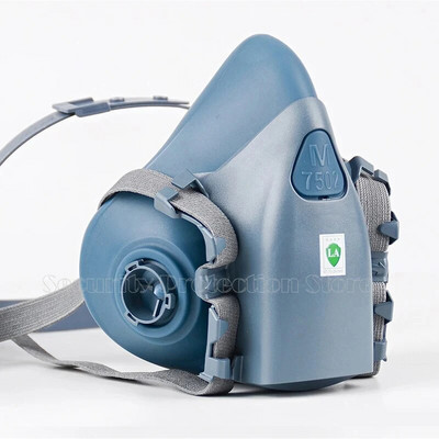 17in1 7502 Respirator cu gaz praf Mască de praf pentru jumătate de față pentru vopsire Pulverizare Vapori organici Filtru de gaz chimic Siguranța muncii pentru 3M