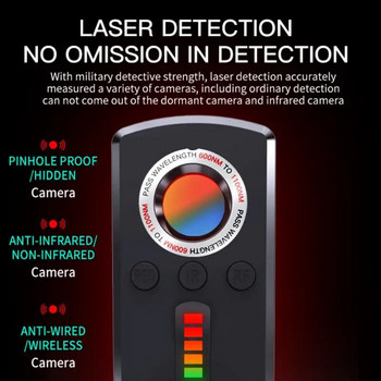 Детектор за камера – Професионален бъг RF детектор Търсене на камера Антиметач GPS тракер Скенер Вътрешен външен за домашен офис Автомобил
