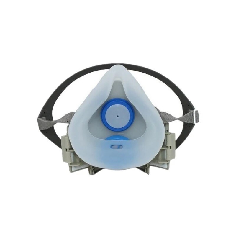 XYEHS Pusės veido dulkių kaukė respiratorius su dulkėms atspariu medvilnės filtru maistinio silikono veido apdangalas, skirtas „pasidaryk pats“ namuose švariam poliravimui