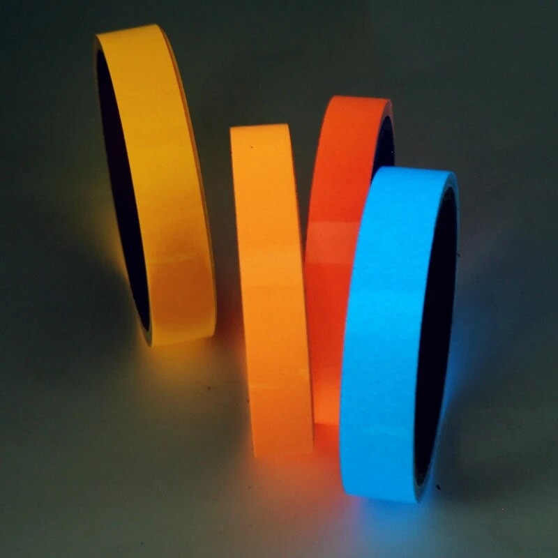 6 Τύποι Glow Tape Αυτοκόλλητο αυτοκόλλητο Φωτεινή ταινία Λάμπει στο σκοτάδι Εντυπωσιακή νύχτα Προειδοποίηση Φωτεινή ταινία Βελτίωση σπιτιού