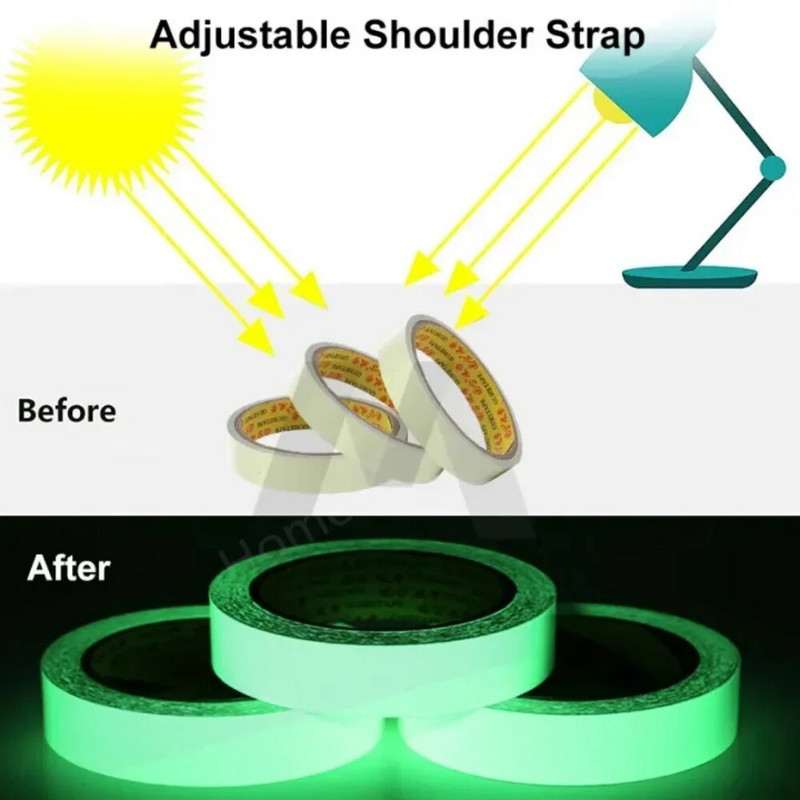 Apsauga Šviečianti Juosta Žalia mėlyna Įspėjamoji Žemės šviesa Sandėliavimas Laiptų neslystantis lipdukas Atspindinti fluorescencinė juosta Lipni