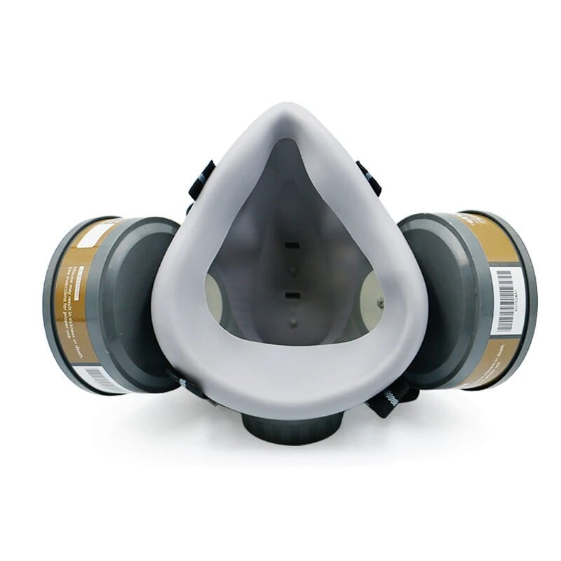 Pola lica, prašina, plin, kemijski respirator, dvostruki filtri, radna zaštitna zaštitna maska za industrijsko raspršivanje organske pare