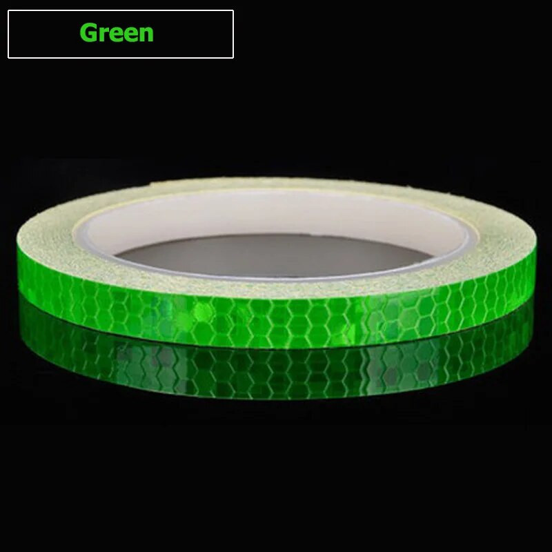 1 cm * 8 m šviesą atspindinti juosta Automobilio dviračio lipdukas, dviračio dviračio MTB liuminescencinio motociklo ratlankio ženklas, įspėjamasis ženklas nakties sauga