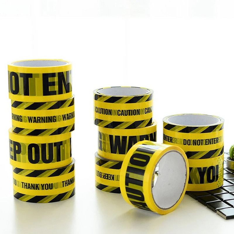 Uzmanību Neizmantojiet lenti Būvlaukuma brīdinājuma līnija Dzeltena būvniecības transportlīdzekļu ballīšu rotājumi Bērnu dzimšanas dienas svinību piederumi