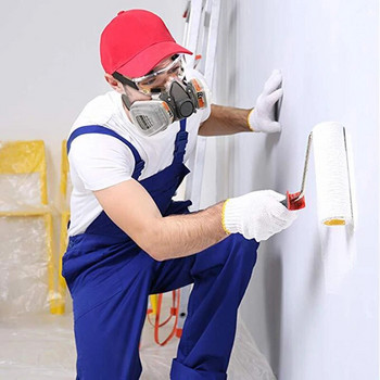 Μάσκα 7 σε 1 Gas Mask Chemical Respirator Protective Mask Industrial Paint Spray Anti Organic Vapor Dust Powder Mask PM005
