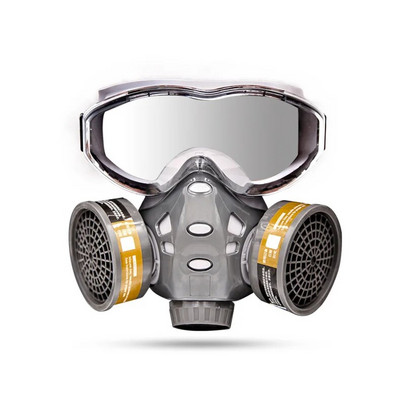 Mască de gaz cu filtre Mască de protecție împotriva prafului complet pentru vopsirea cu pulverizare Respirator industrial cu pesticide chimice
