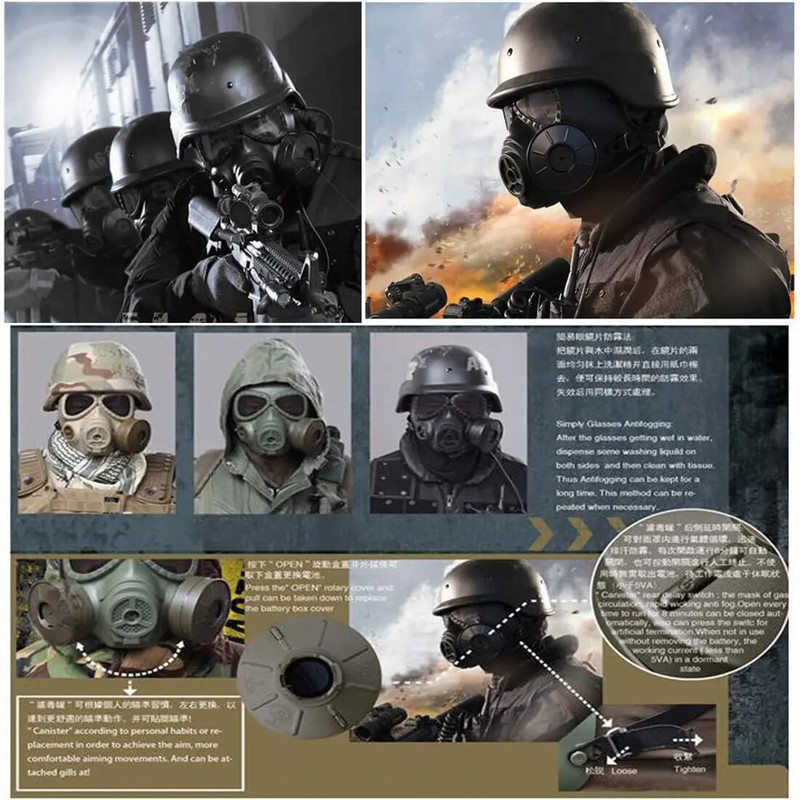 M04 за страйкбол BB Gun CS Cosplay Costume Защитен противогаз за цялото лице Череп Регулируема каишка