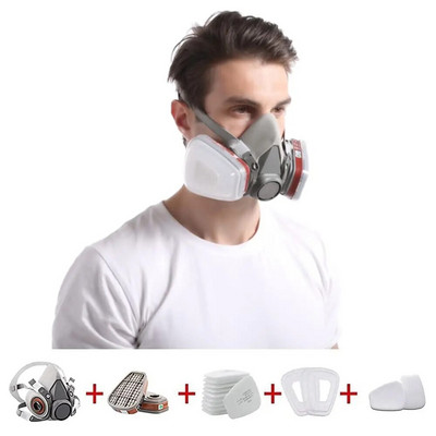 Komplet respiratora s polupoklopcem za višekratnu upotrebu - 17 u 1 lice 6200 Plinska respirator maska Slikanje Zavarivanje Obrada drveta Zaštita na radu