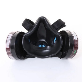 Μαύρος αναπνευστήρας αερίου μισού προσώπου Βιομηχανική μάσκα αερίου PA-1 Φυσίγγιο φίλτρου για βαφή Ψεκασμός συγκόλλησης Προστασία αναπνοής