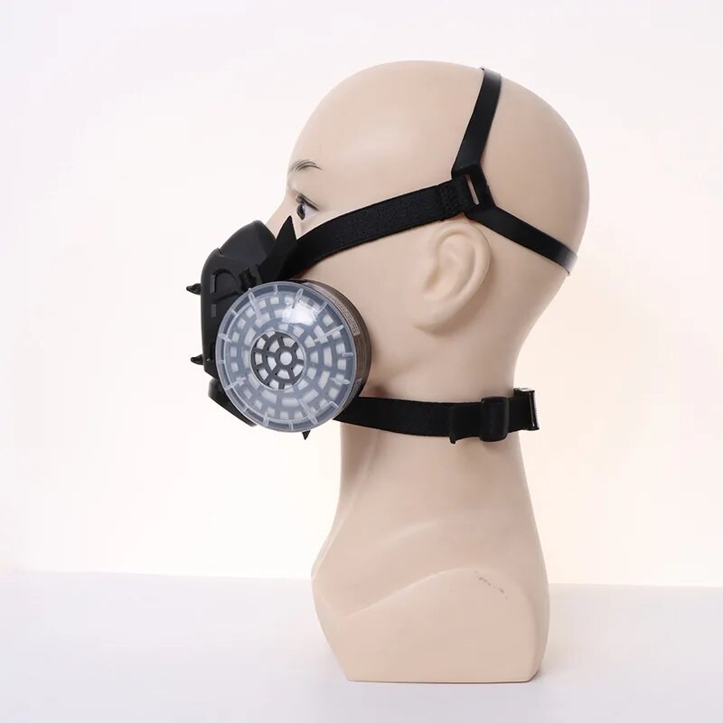 Crna plinska respirator za pola lica, industrijska plinska maska PA-1 filterski uložak za lakiranje, prskanje, zavarivanje, zaštita za disanje