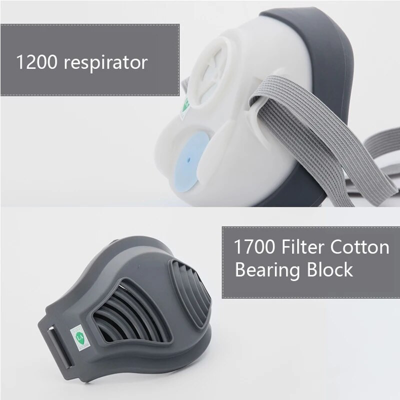 3M 1212 1701 Filtras medvilnė Pusė veido dujinė kaukė Antipramoninė konstrukcija Dulkių žiedadulkių apsauga nuo dalelių Dujų kaukė