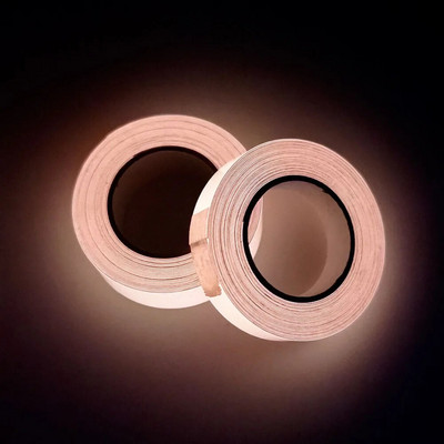 3/5 M Gaismas lente Zaļa Brīdinājuma lente Zeme Gaisma Glabāšana Kāpņu spīduma līmlente Velosipēda rāmja brīdinājuma atstarojoša fluorescējoša lente