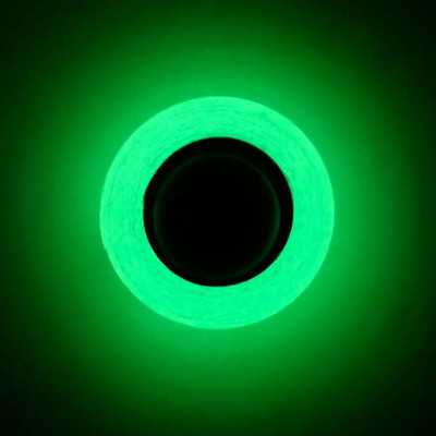 3/5 M Gaismas lente Zaļa Brīdinājuma lente Zeme Gaisma Glabāšana Kāpņu spīduma līmlente Velosipēda rāmja brīdinājuma atstarojoša fluorescējoša lente
