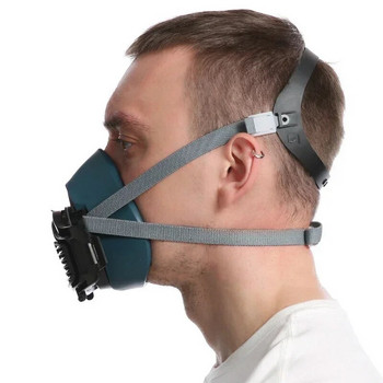 Σιλικόνη Dustproof Half Mask Κατάλληλη για Spray Paint Διακόσμηση σπιτιών Grinding Self-asting Dust Respirator Mask with Filter