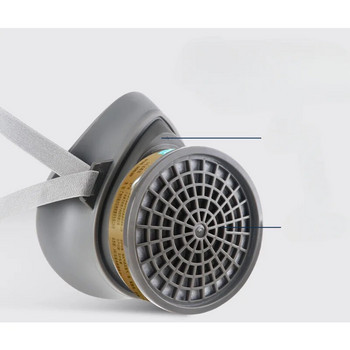 New Gas Dust Mask Chemical Gas Respirator Face Mask Carbon Filtering Cartridge for Spraying Painting Ασφάλεια βιομηχανικής εργασίας