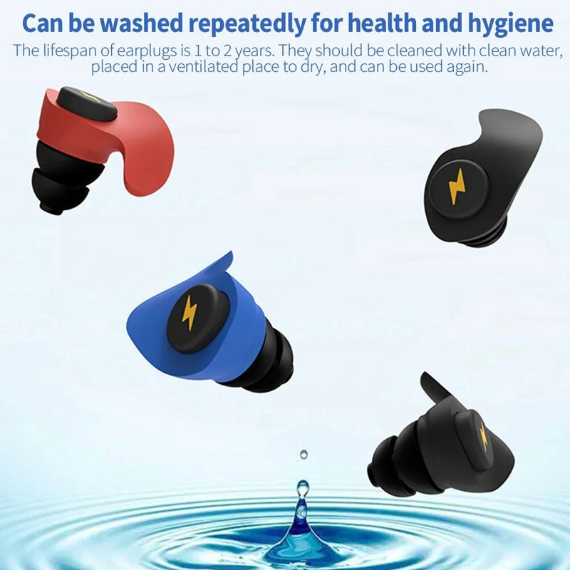 dopuri de urechi din silicon anti zgomot dopuri pentru urechi pentru dormit Tapones Oido Ruido Filtru de reducere a zgomotului