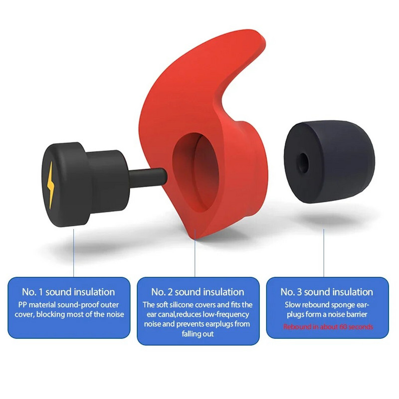 dopuri de urechi din silicon anti zgomot dopuri pentru urechi pentru dormit Tapones Oido Ruido Filtru de reducere a zgomotului