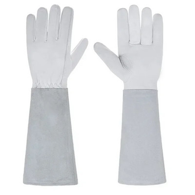 Ilgos karvės odos sodo pirštinės, atsparios pradūrimui, kvėpuojančios odinės pirštinės, rožių genėjimo raštas, pirštinės, saugos reikmenys