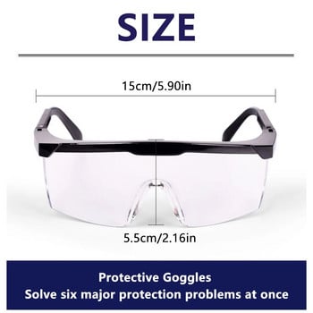 Защитни предпазни очила Телескопични работни очила против прах, против мъгла, против пясък, устойчиви на вятър, удар, пръски, прозрачни очила, защита на очите