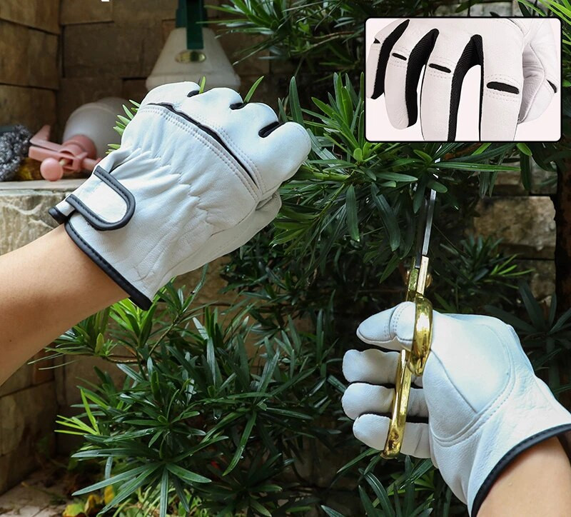 Mănuși de lucru din piele de oaie Vânătoare Echipament pentru călăreți de biciclete Construcție de sudare Mănuși de golf rezistente la uzură și respirabile 5055MY