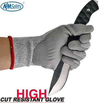 8 бр./4 чифта устойчиви на порязване защитни работни ръкавици от HPPE Fiber Cut Level 5 Liner Palm Dipping PU предпазни ръкавици
