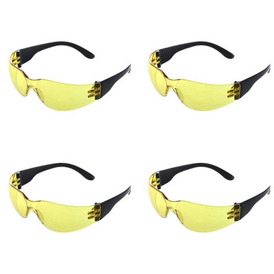 4X жълти прозрачни стъкла Защитни очила за спорт на закрито на открито