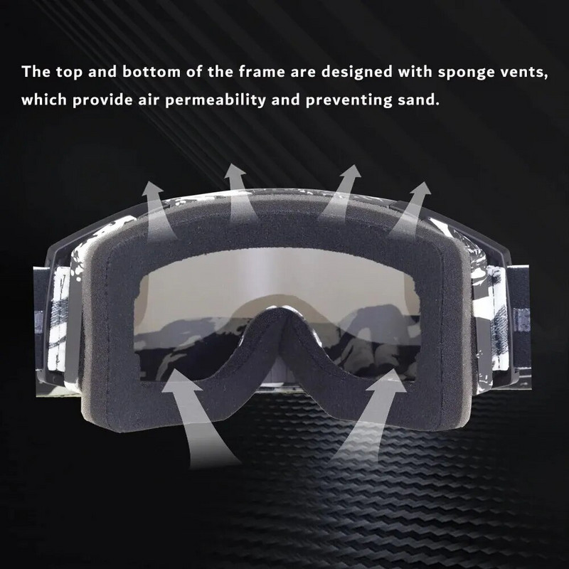 Motociklų motokroso akiniai vyrams, moterys, V400 purvo dviračių akiniai, jojimo akiniai, slidinėjimo akiniai, vėjui atsparūs akiniai, lenktyniniai akiniai