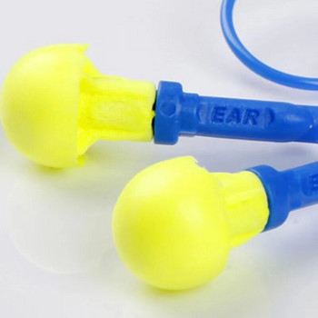 5 чифта автентични 3M EAR Push-Ins тапи за уши 318-1005 Space Foam Мека тапа за уши с кабел за намаляване на шума Защитна тапа за уши