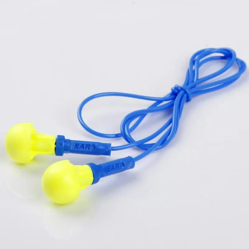5 perechi dopuri autentice 3M EAR Push-Ins 318-1005 Space Foam Dop de urechi de protecție moale, cu cablu, pentru reducerea zgomotului