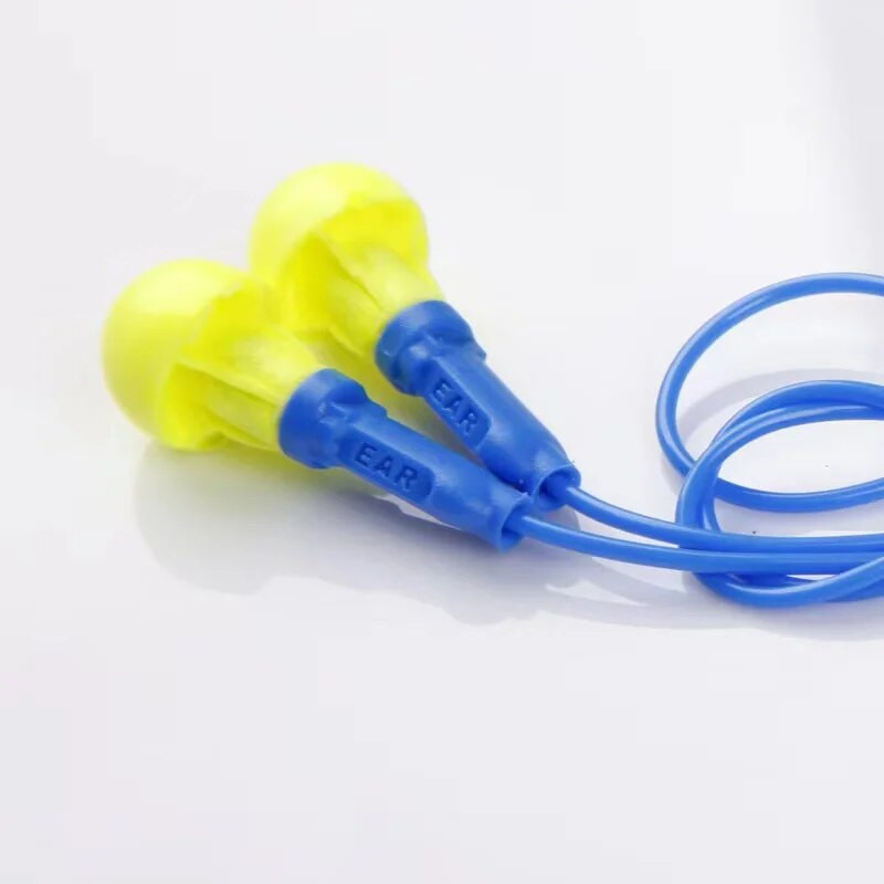 5 perechi dopuri autentice 3M EAR Push-Ins 318-1005 Space Foam Dop de urechi de protecție moale, cu cablu, pentru reducerea zgomotului