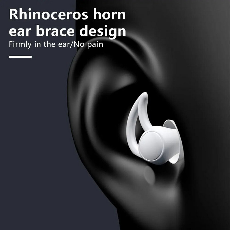 1 pár puha szilikon hangszigetelő füldugó zajcsökkentő hallásvédő füldugó utazási alváshoz, úszáshoz zajcsökkentő füldugó