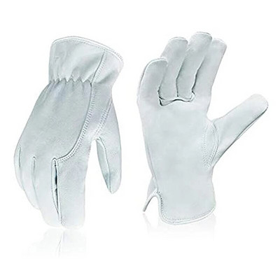 XYEHS 1 par izdržljivih zaštitnih radnih rukavica od kozje kože za vožnju kamiona/skladište/vrtlarstvo/farmu/gradnju