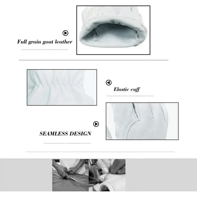 XYEHS 1 par izdržljivih zaštitnih radnih rukavica od kozje kože za vožnju kamiona/skladište/vrtlarstvo/farmu/gradnju