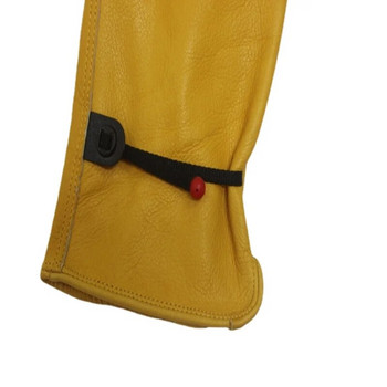 1 чифт ръкавици за заваряване с топлинен щит от телешка кожа Меки чувствителни ръкавици Предпазители за пръсти Ръкавици за защита на труда за работа