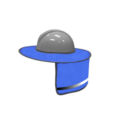 Šviesą atspindintis kietų skrybėlių skėtis nuo saulės su vėdinimo angomis pilno krašto kaklo skydas, gerai matomas plaunamas skydelis nuo saulės darbo vietai