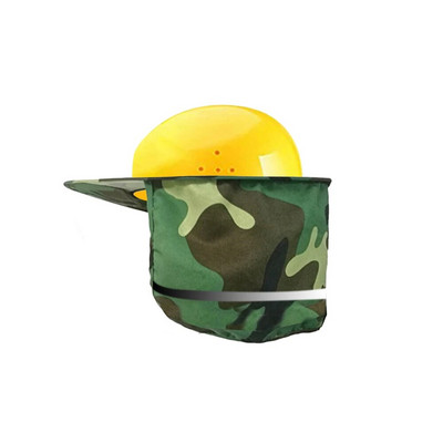 Šviesą atspindintis kietų skrybėlių skėtis nuo saulės su vėdinimo angomis pilno krašto kaklo skydas, gerai matomas plaunamas skydelis nuo saulės darbo vietai