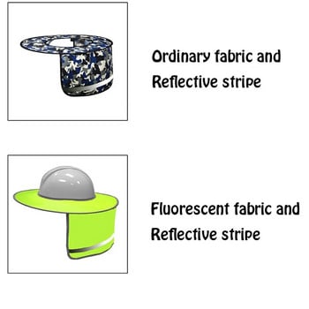 Σκληρό καπέλο αντηλιακό καπέλο από πολυεστερικό πλέγμα αντηλιακή προστασία με αντανακλαστική λωρίδα ασφαλείας υψηλής ορατότητας