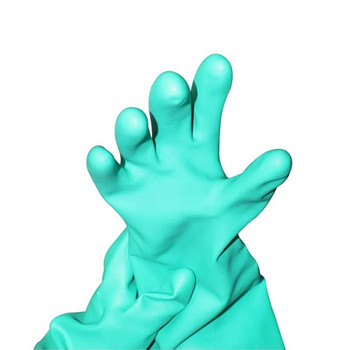 NMSAFETY 2023 Green Nitrile Industrial Arbeitshandschuhe Long Chemical Work Glove Diamond Grip On Palm Защитна ръкавица за работа