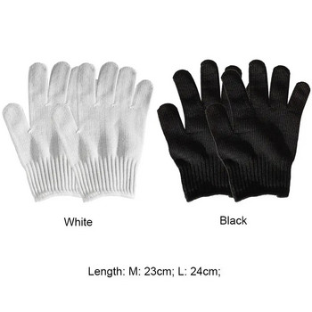 Μαύρα άσπρα γάντια ανθεκτικά στην κοπή Εργαλείο κατά της πάχυνσης των γρατσουνιών Γάντια εργασίας Φορούν ανθεκτικά στη θερμότητα αντικοπτικά γάντια εργασίας
