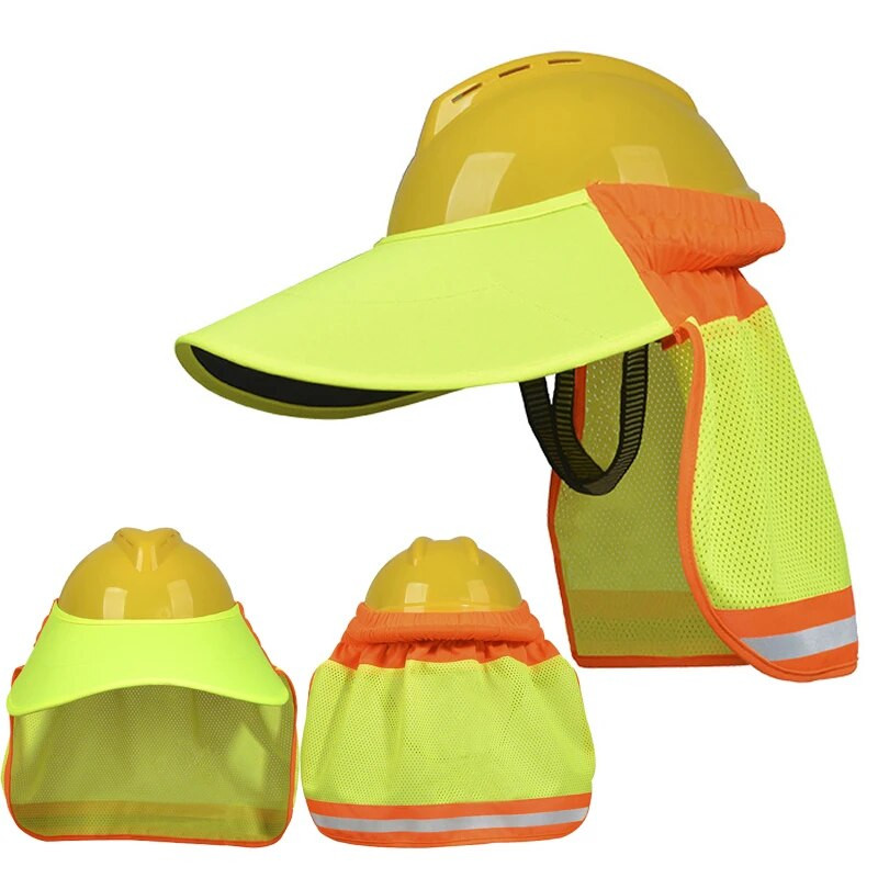 Αξεσουάρ Hi-Vis Hard Hat Neck Sunshade with Visor Yellow reflective Hard Hat Accessories Riding Sunshade