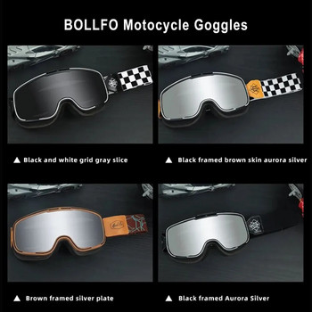 Vintage γυαλιά μοτοσικλέτας γυαλιά κράνους μοτοκρός Προστασία από υπεριώδη ακτινοβολία Προστασία ποδηλασίας Προστατευτικά γυαλιά ιππασίας σε εξωτερικούς χώρους Γυαλιά ηλίου