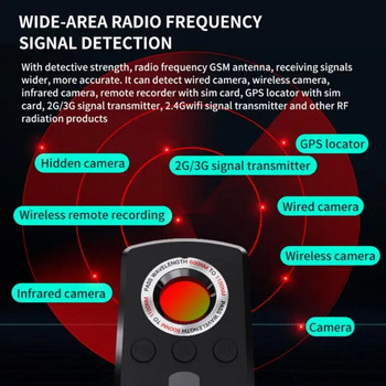 Υψηλής ευαισθησίας Anti-positioning Anti-monitoring Anti-camera Wireless Infrared Detector Anti-tracking Φορητός ανιχνευτής GPS